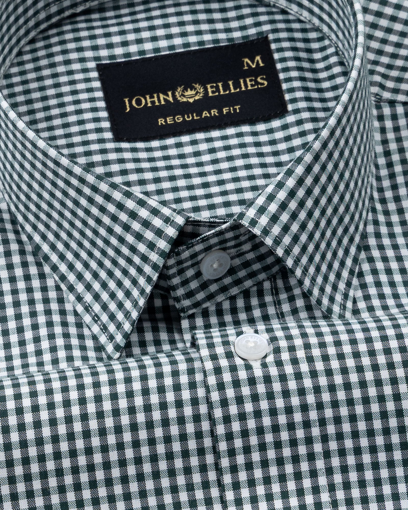 Harmes Green Check Oxford Cotton Shirt - John Ellies
