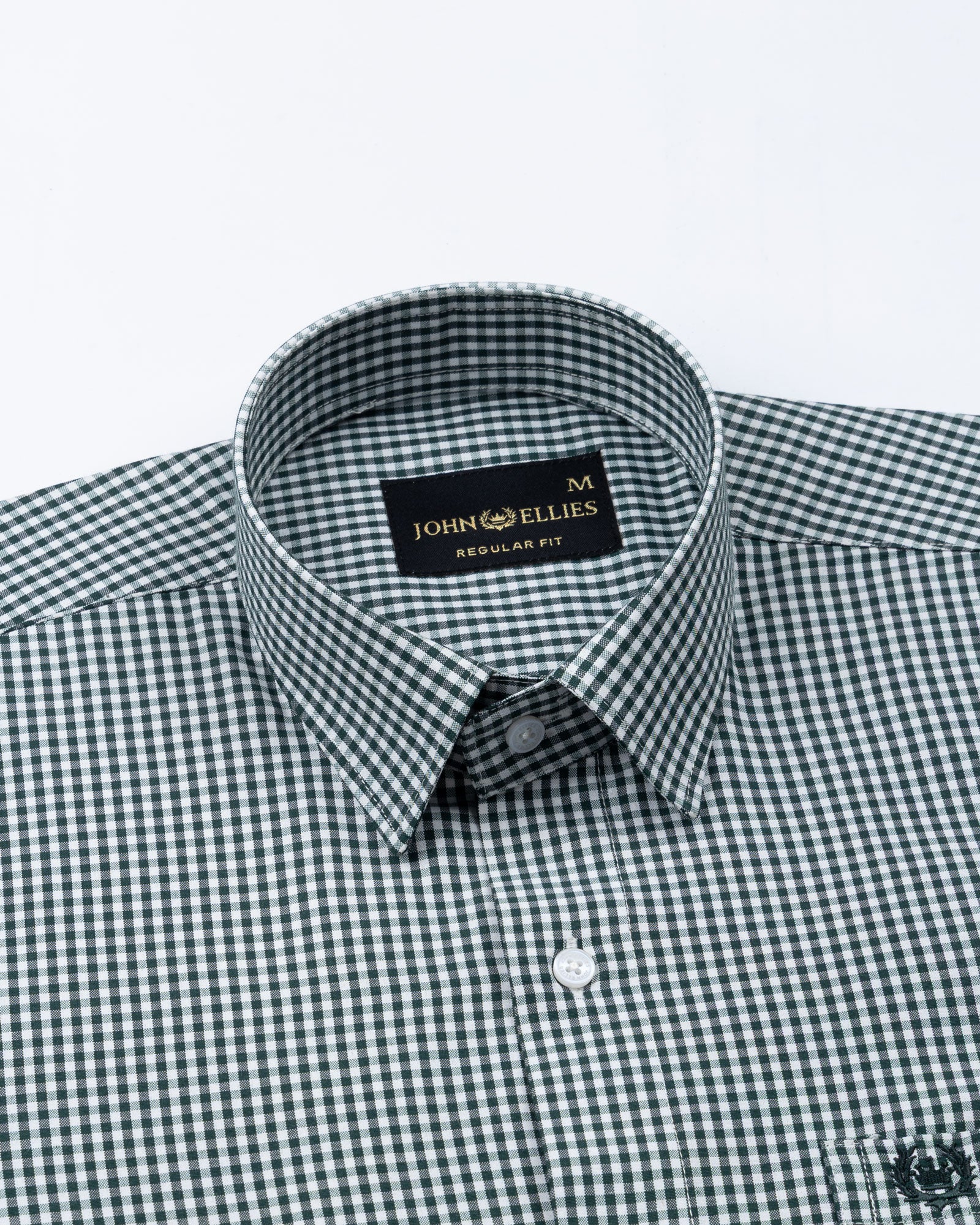 Harmes Green Check Oxford Cotton Shirt - John Ellies