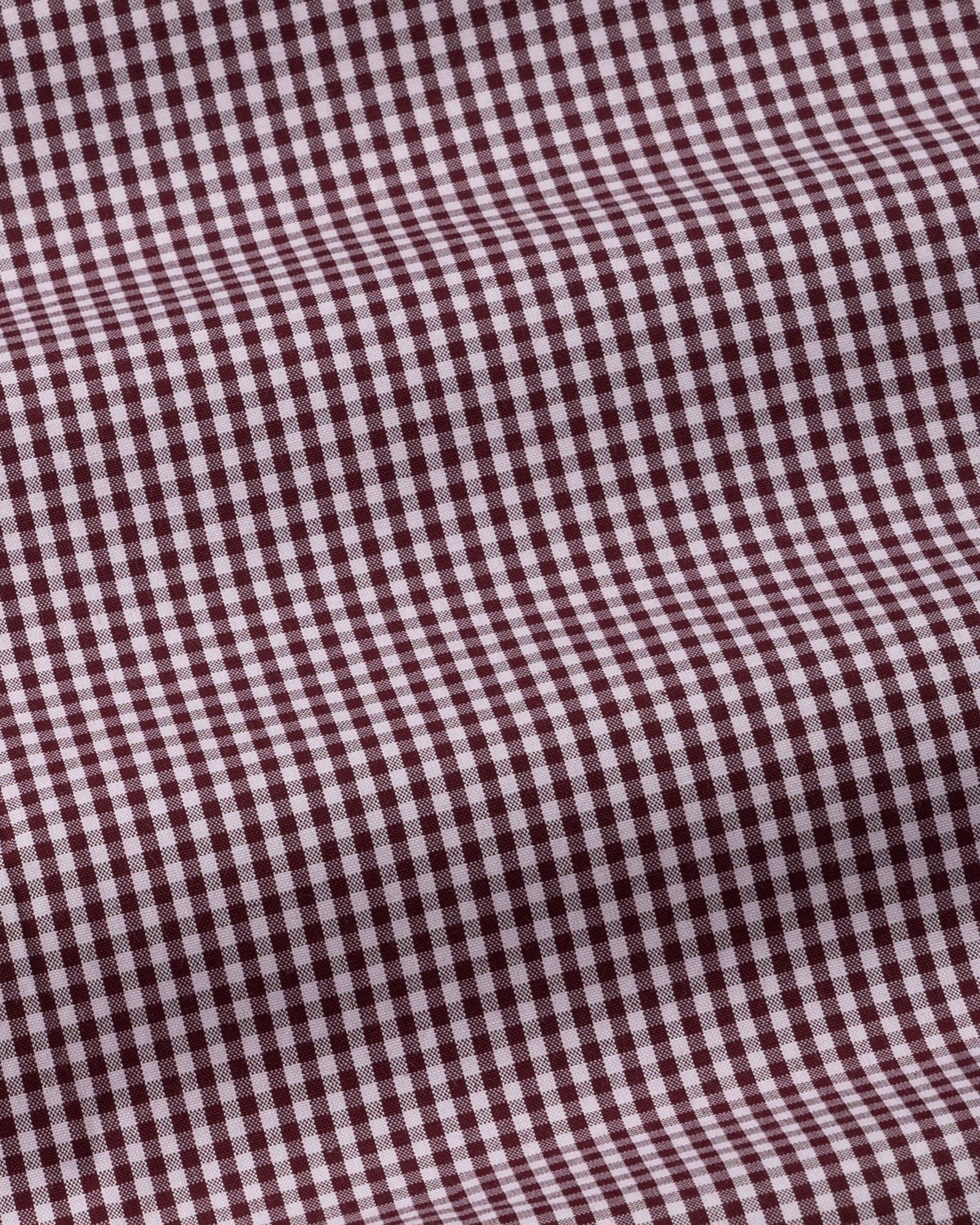 Harmes Maroon Check Oxford Cotton Shirt - John Ellies