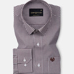 Harmes Brown Check Oxford Cotton Shirt - John Ellies