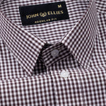Harmes Brown Check Oxford Cotton Shirt - John Ellies