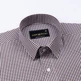 Harmes Brown Check Oxford Cotton Shirt - John Ellies