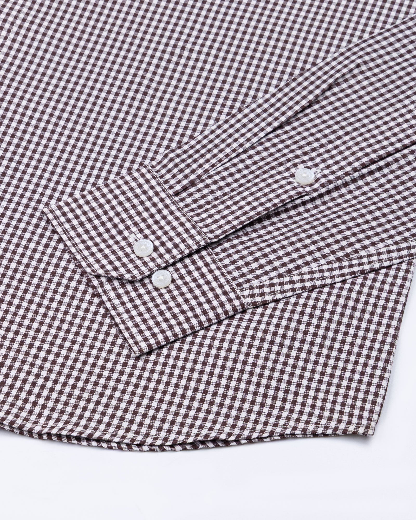 Harmes Brown Check Oxford Cotton Shirt - John Ellies