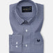 Harmes Navy Blue Check Oxford Cotton Shirt - John Ellies
