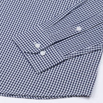 Harmes Navy Blue Check Oxford Cotton Shirt - John Ellies