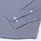 Harmes Navy Blue Check Oxford Cotton Shirt - John Ellies