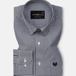 Harmes Black Check Oxford Cotton Shirt - John Ellies