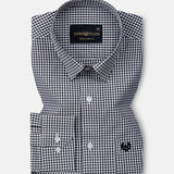 Harmes Black Check Oxford Cotton Shirt - John Ellies