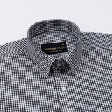 Harmes Black Check Oxford Cotton Shirt - John Ellies