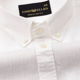 Bellmont White Plain Luxurious Linen Button Down Shirt