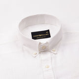 Bellmont White Plain Luxurious Linen Button Down Shirt