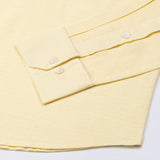Bellmont Light Yellow Plain Luxurious Linen Button Down Shirt