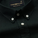 Bellmont Green Plain Luxurious Linen Button Down Shirt