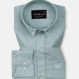 Bellmont Cyan Plain Luxurious Linen Button Down Shirt
