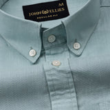 Bellmont Cyan Plain Luxurious Linen Button Down Shirt