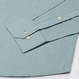 Bellmont Cyan Plain Luxurious Linen Button Down Shirt