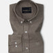 Bellmont Stone Brown Plain Luxurious Linen Button Down Shirt - John Ellies