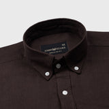 Bellmont Brown Plain Luxurious Linen Button Down Shirt