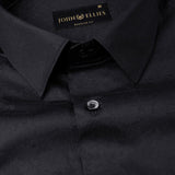 Black Premium Satin Men's Formal Shirt