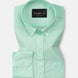 Bellmont Mint Green Plain Luxurious Linen Button Down Shirt - John Ellies