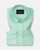 Bellmont Mint Green Plain Luxurious Linen Button Down Shirt