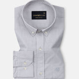 Bellmont Silver Plain Luxurious Linen Button Down Shirt