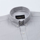 Bellmont Silver Plain Luxurious Linen Button Down Shirt