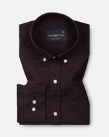 Bellmont Wine Plain Luxurious Linen Button Down Shirt