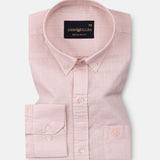 Bellmont Peach Plain Luxurious Linen Button Down Shirt
