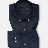Bellmont Ash Grey Plain Luxurious Linen Button Down Shirt