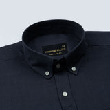 Bellmont Ash Grey Plain Luxurious Linen Button Down Shirt