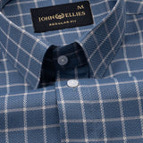 Siena Steel Blue Check Cotton Shirt