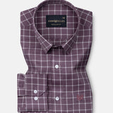 Siena Heather Purple Check Cotton Shirt