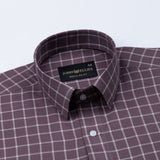 Siena Heather Purple Check Cotton Shirt