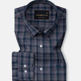 Siena Teal & Grey Check Cotton Shirt