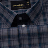 Siena Teal & Grey Check Cotton Shirt