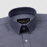 Vicenza Navy Blue Plain Oxford Cotton Shirt