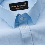 Vicenza Sky Blue Plain Oxford Cotton Shirt - John Ellies