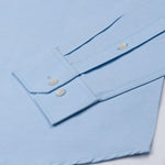 Vicenza Sky Blue Plain Oxford Cotton Shirt - John Ellies