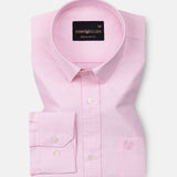 Vicenza Pink Plain Oxford Cotton Shirt - John Ellies