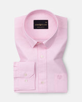 Vicenza Pink Plain Oxford Cotton Shirt