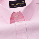 Vicenza Pink Plain Oxford Cotton Shirt - John Ellies