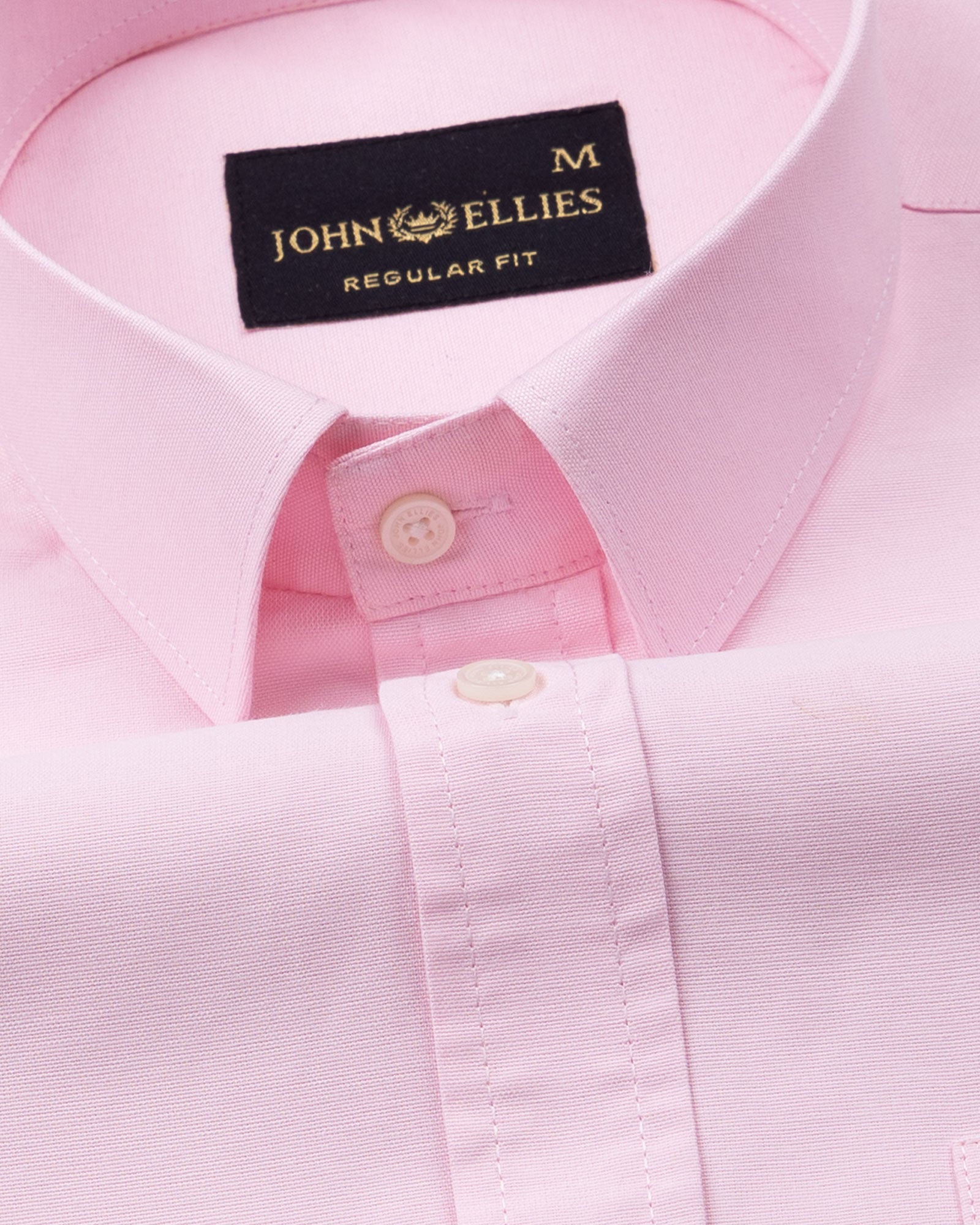 Vicenza Pink Plain Oxford Cotton Shirt - John Ellies