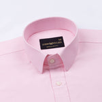 Vicenza Pink Plain Oxford Cotton Shirt - John Ellies