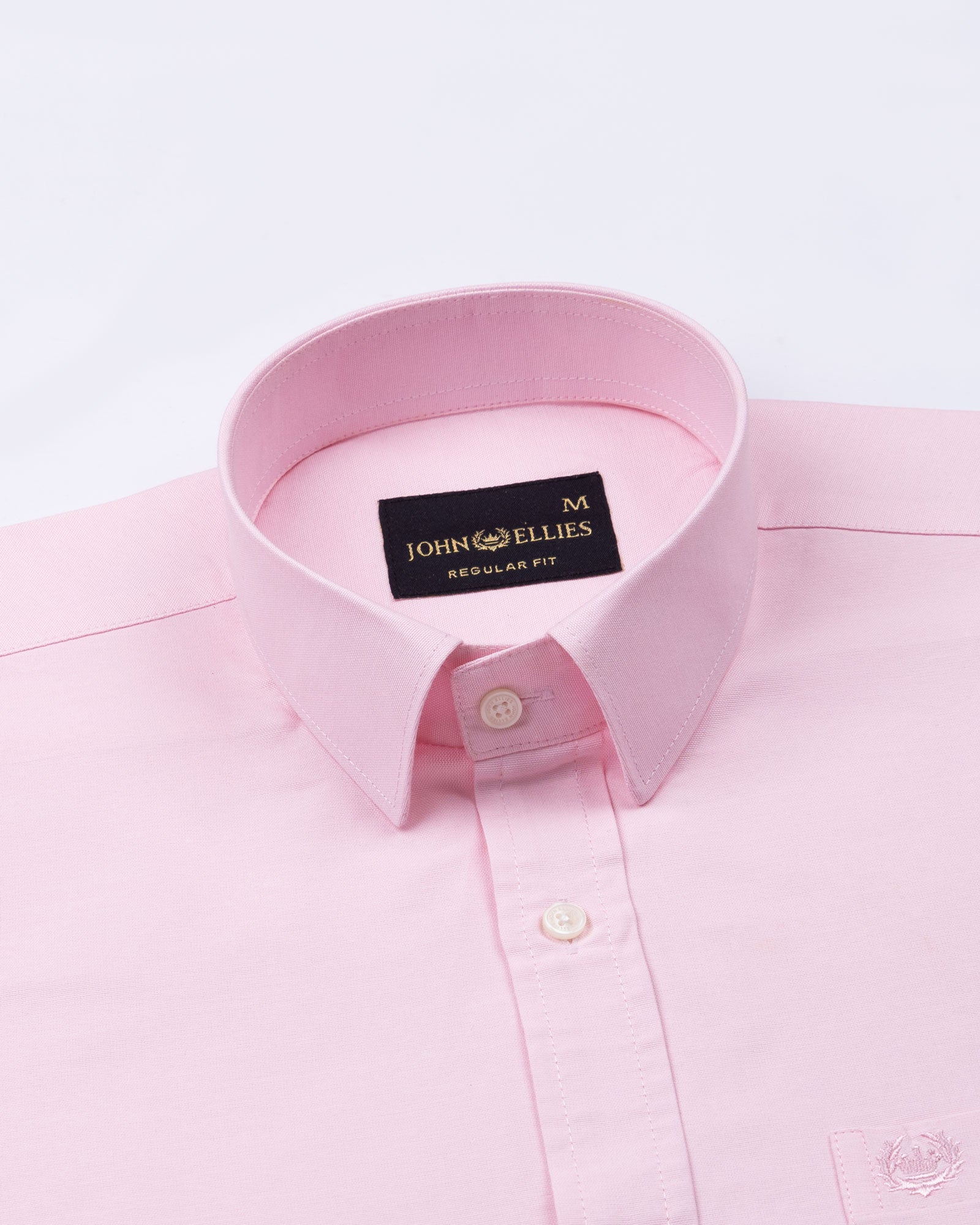 Vicenza Pink Plain Oxford Cotton Shirt - John Ellies