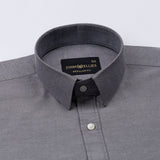 Vicenza Jet Black Plain Oxford Cotton Shirt - John Ellies