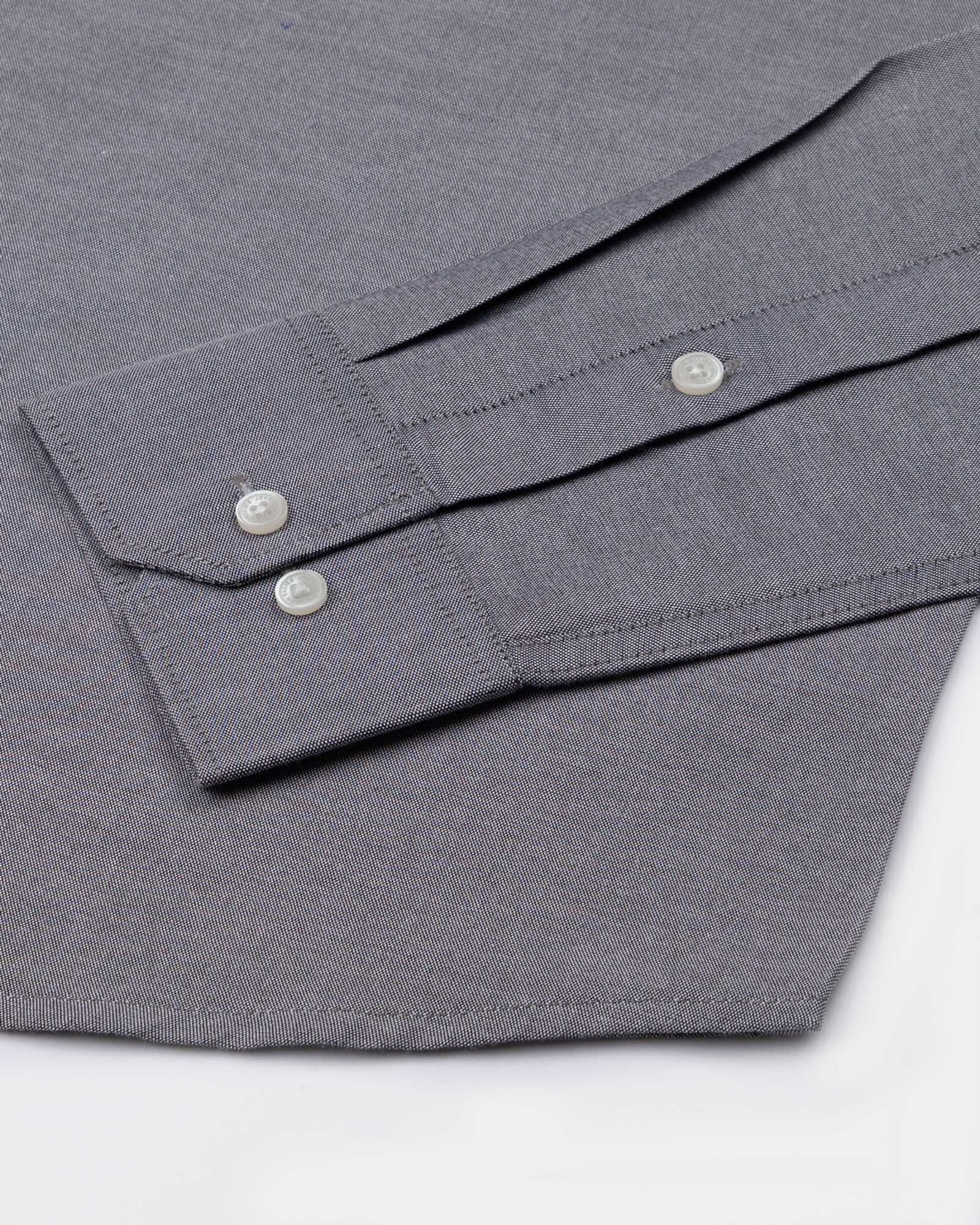 Vicenza Jet Black Plain Oxford Cotton Shirt - John Ellies