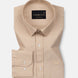 Vicenza Sand Beige Plain Oxford Cotton Shirt - John Ellies