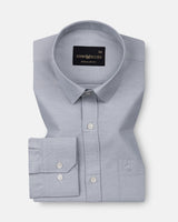 Vicenza Silver Plain Oxford Cotton Shirt