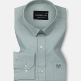 Vicenza Olive Plain Oxford Cotton Shirt